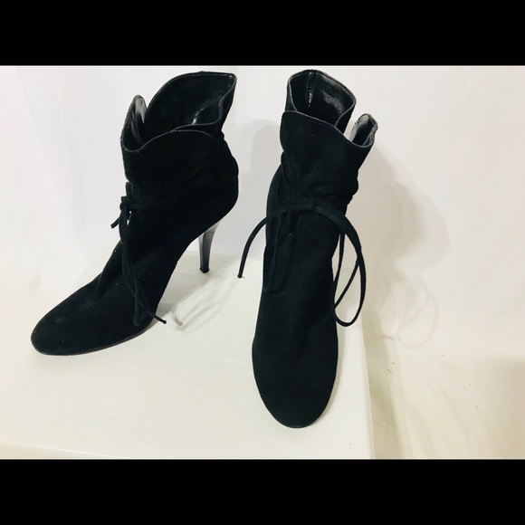 Calvin Klein black suede ankle booties - Picture 6 of 8